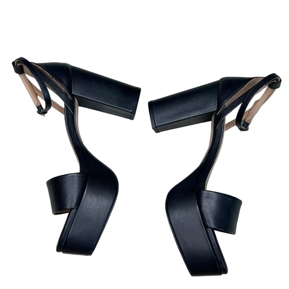 Banana Republic Platform Heels Sandals Black Size 8 - Picture 3 of 4